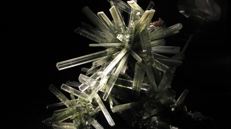 Green Crystal Cluster — Dramatic