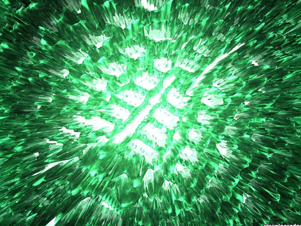 green crystal explosion