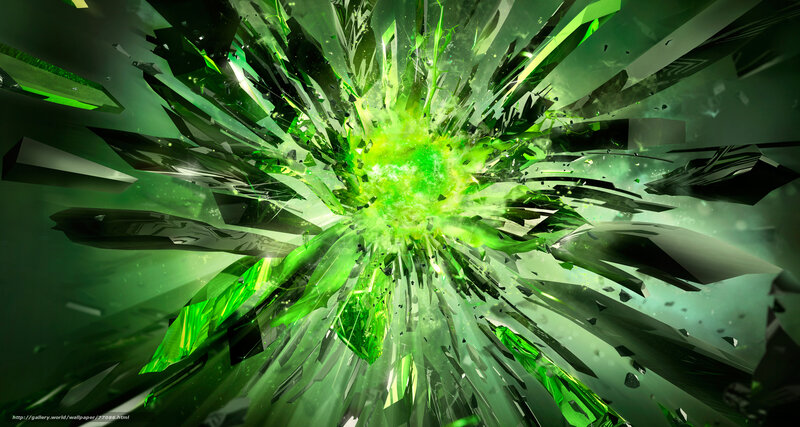green crystal explosion