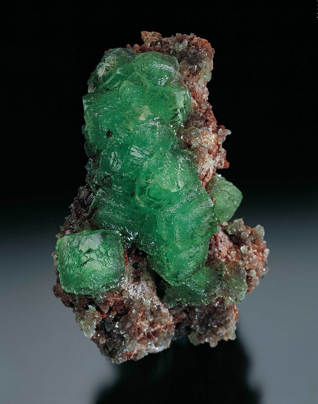 green crystal mineral specimen