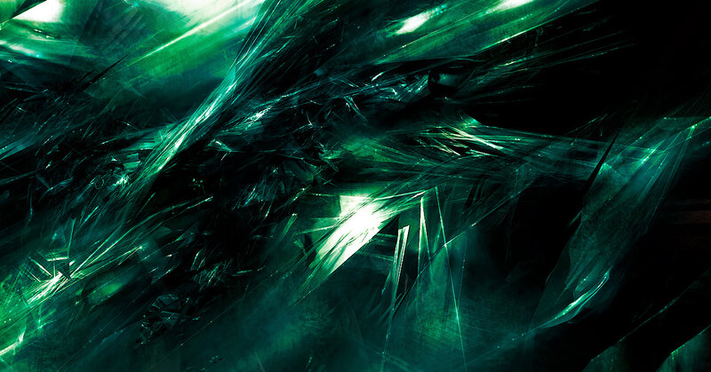 green crystalline abstract pattern
