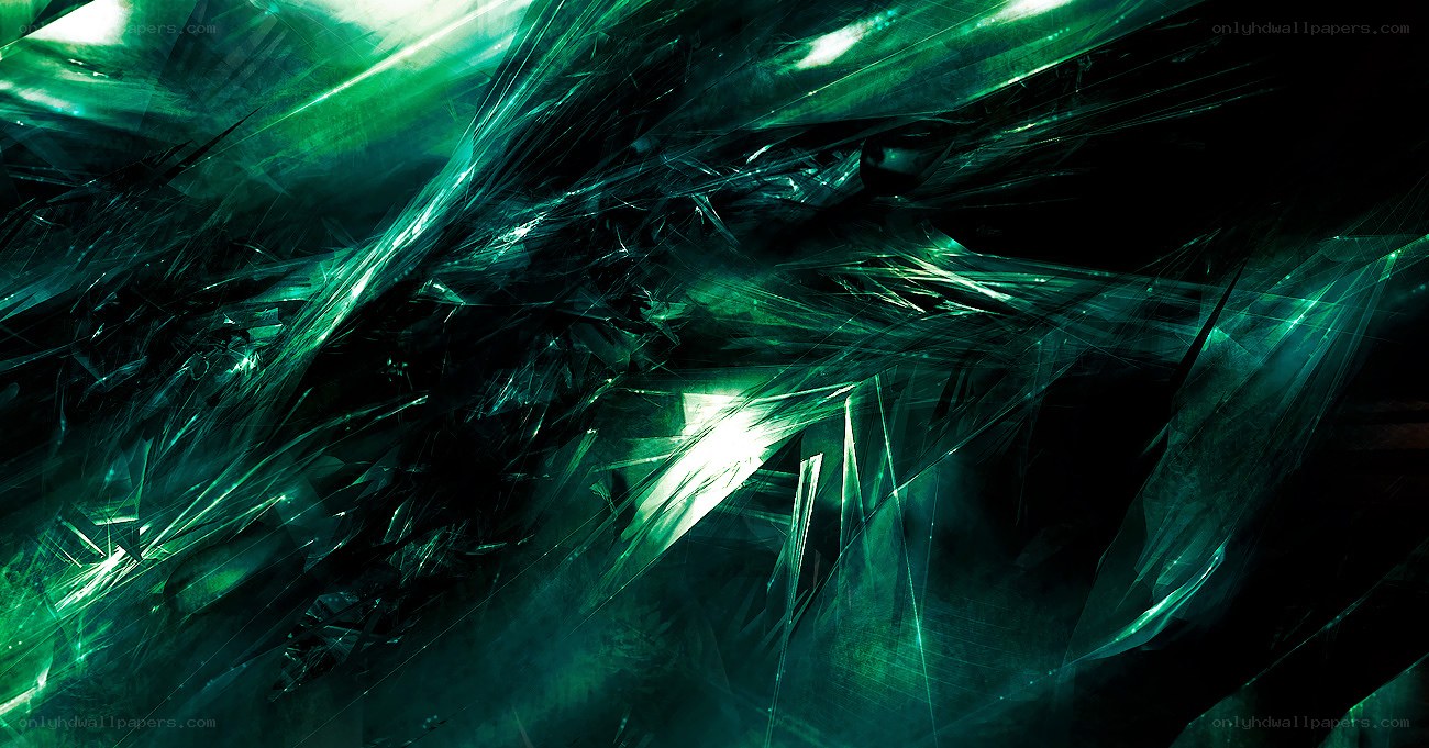 green crystalline abstract pattern
