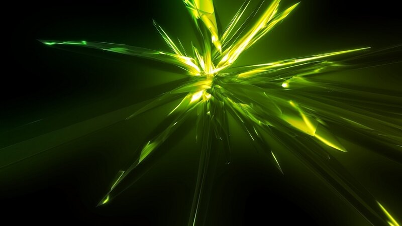 Green Crystalline Explosion — Dramatic