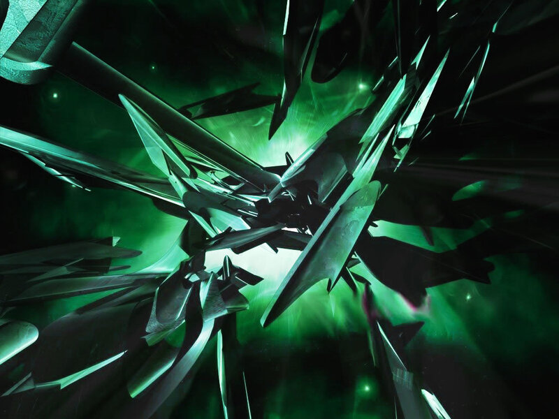 Green Crystalline Shards — Dramatic