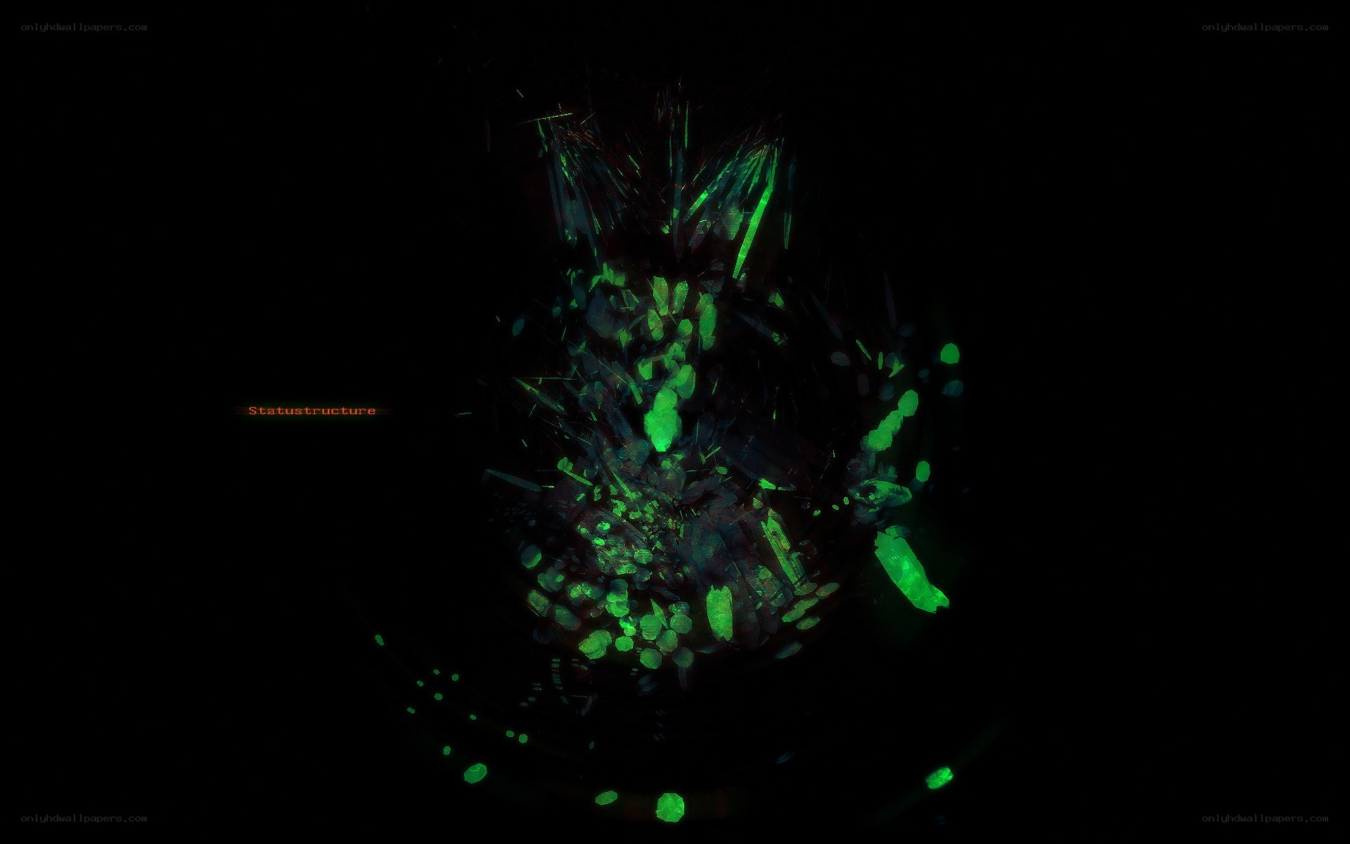 green crystalline structure