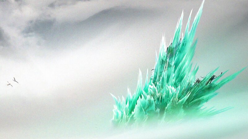 Green Crystalline Structure — Teal