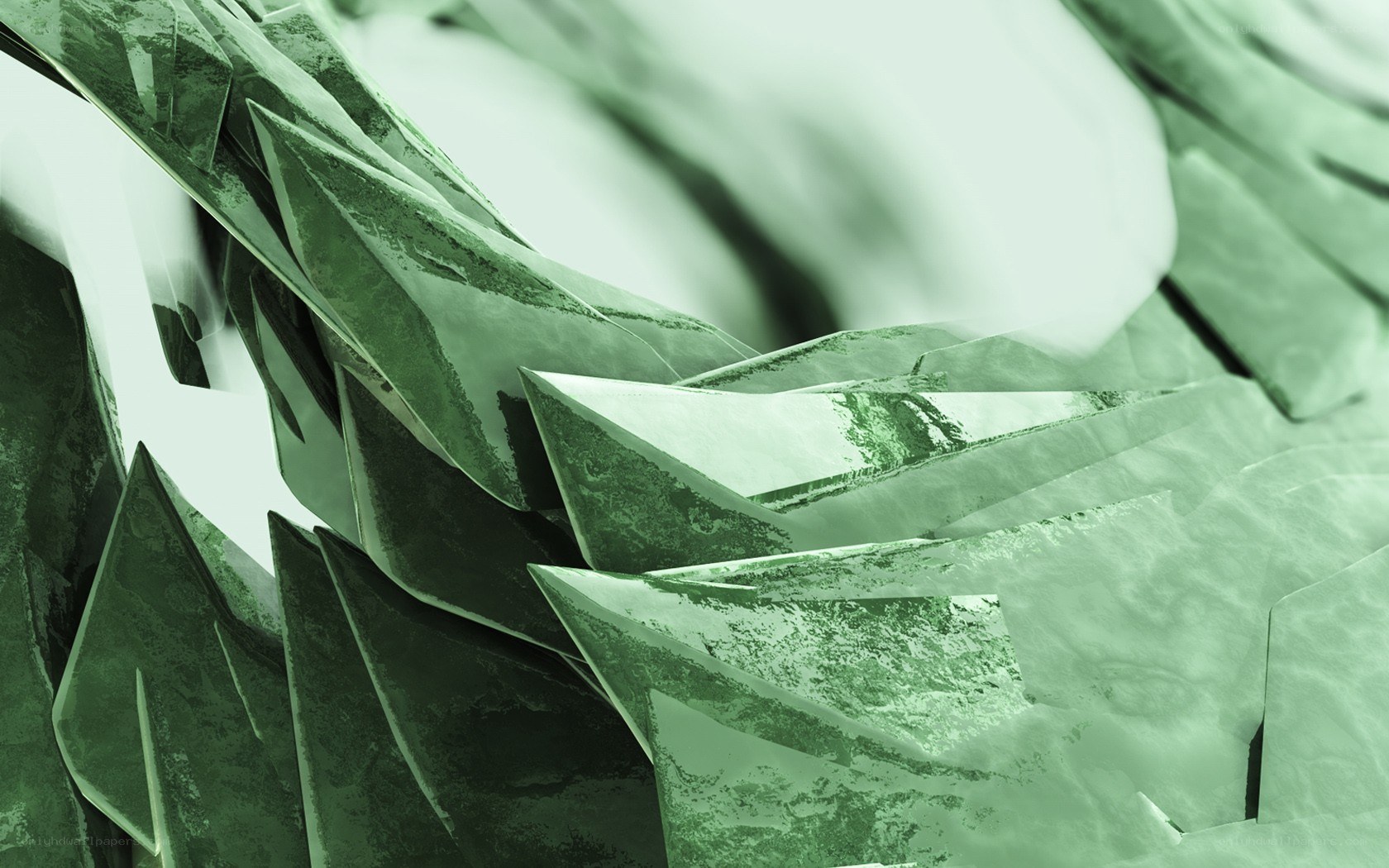green crystalline structure