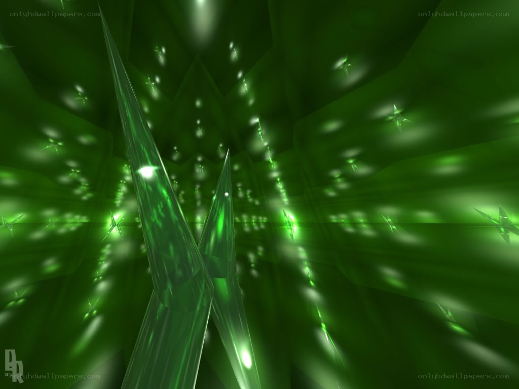 green crystalline tunnel