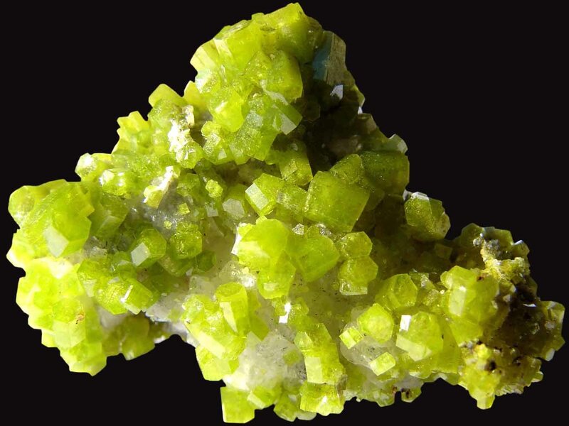 Green Crystals Cluster
