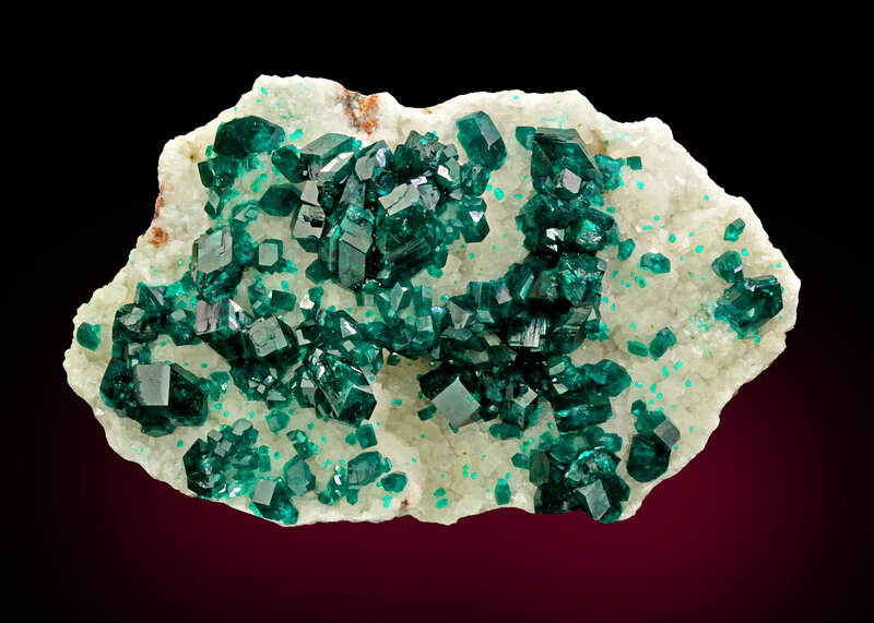 Green Crystals on Rock — Dramatic, Photograph