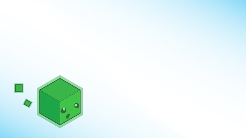 green cube character