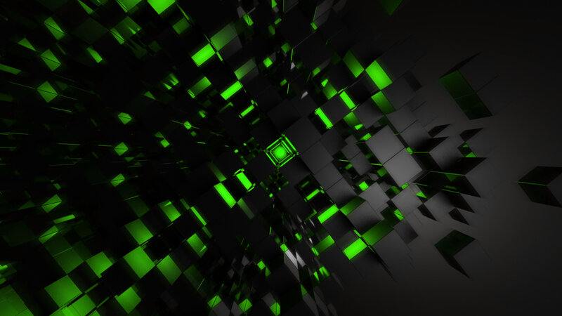 green cube tunnel