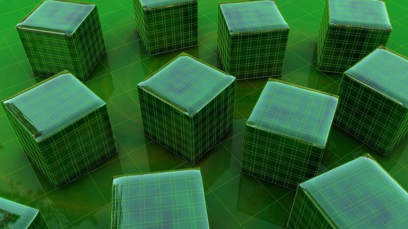 Green Cubes on Grid — Neutral