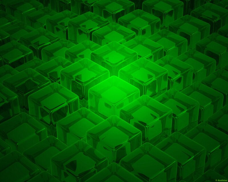 green cubes pattern