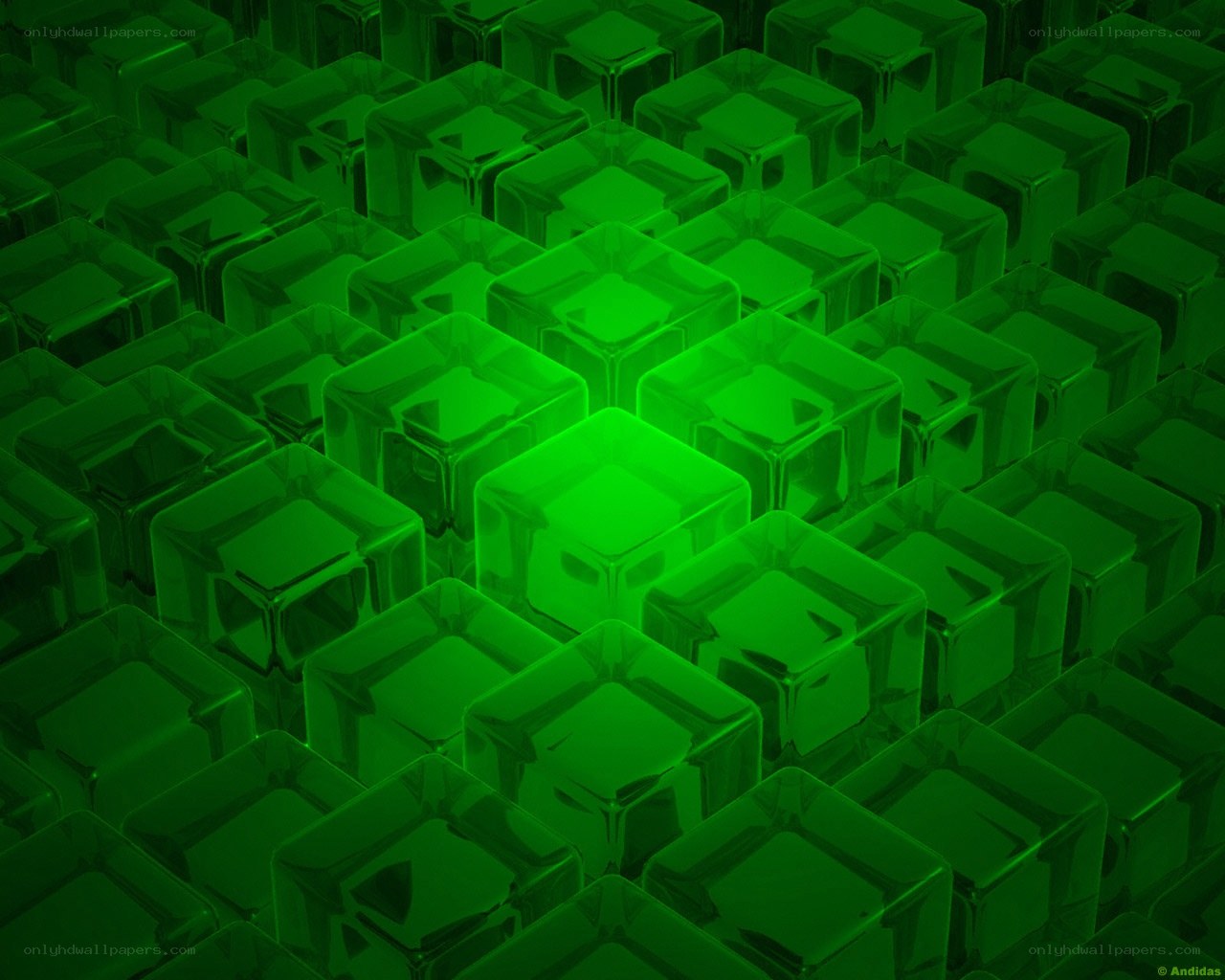 green cubes pattern