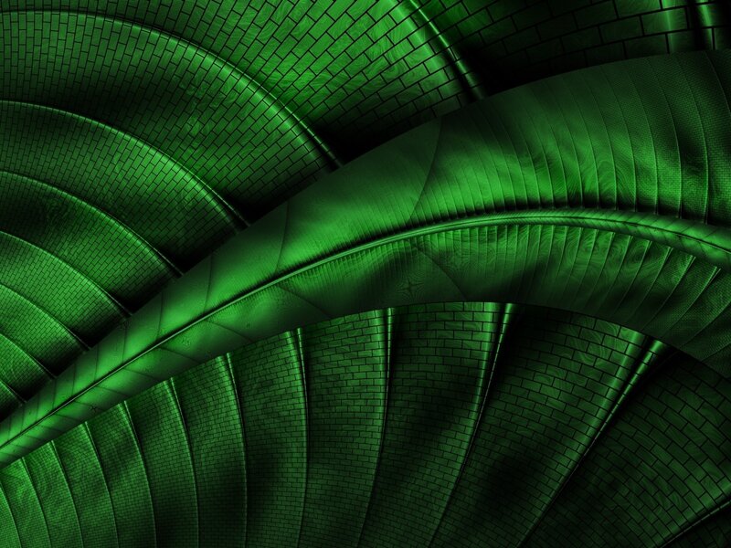 Green Curved Tunnel
