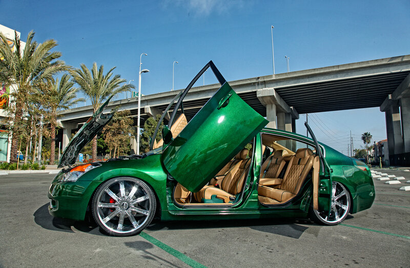 Green Custom Car — Dramatic, Afternoon, Photograph