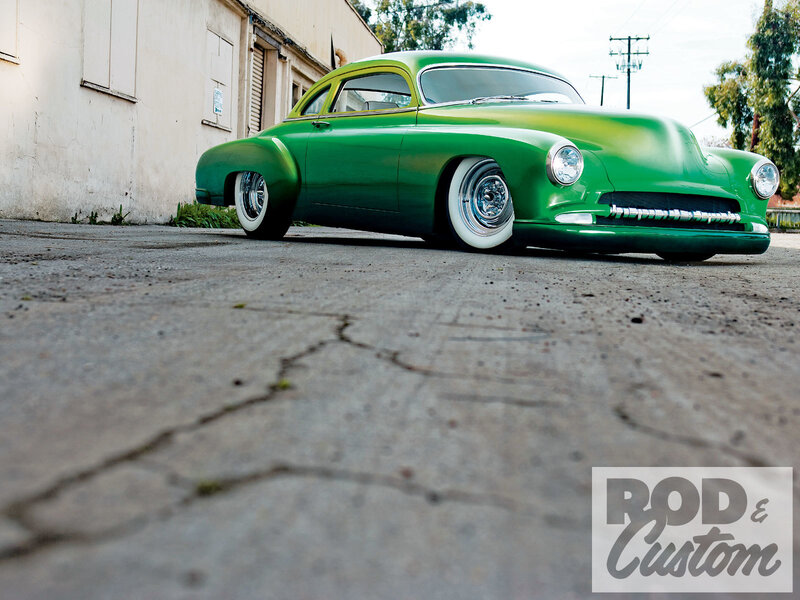 Green Custom Car — Dramatic, Afternoon