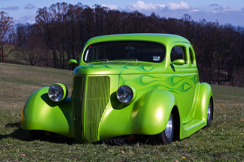 Green Custom Car — Lime Green