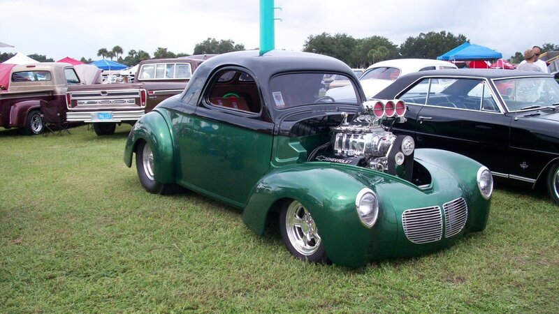 Green Custom Car — Outdoor, Afternoon, Photograph