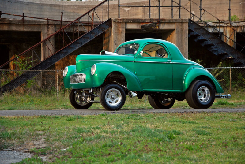 Green Custom Coupe Car — Dramatic