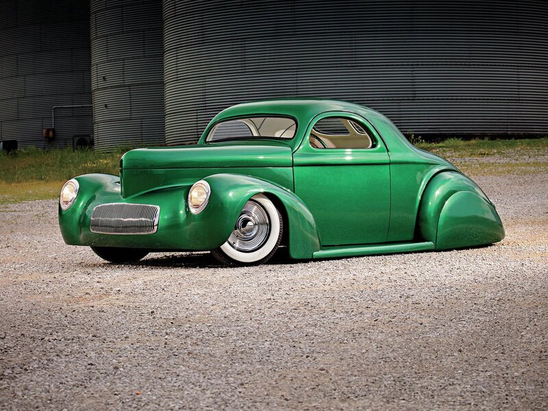 Green Custom Coupe — Dramatic, Afternoon