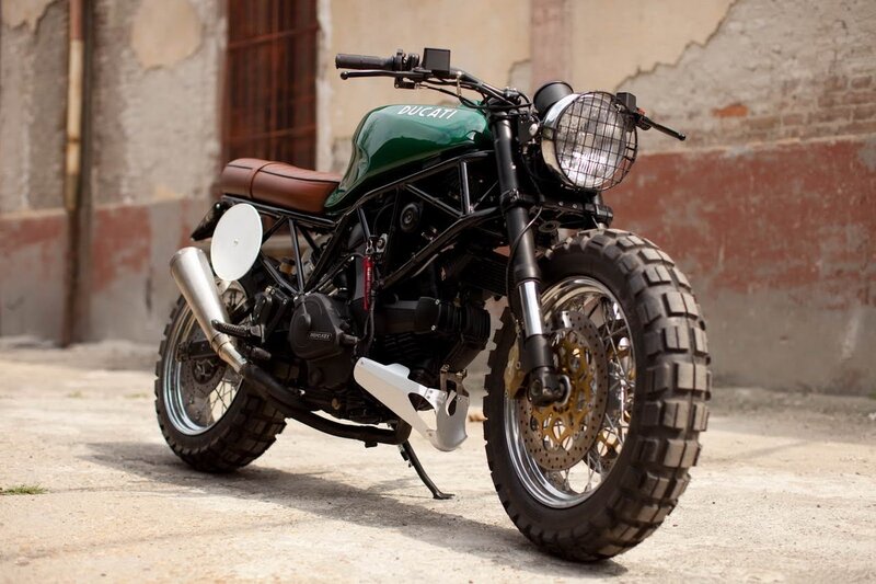 Green Custom Motorcycle — Urban