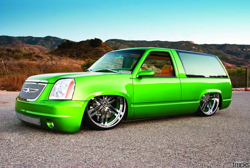 Green Custom Truck — Dramatic