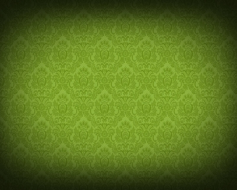green damask pattern