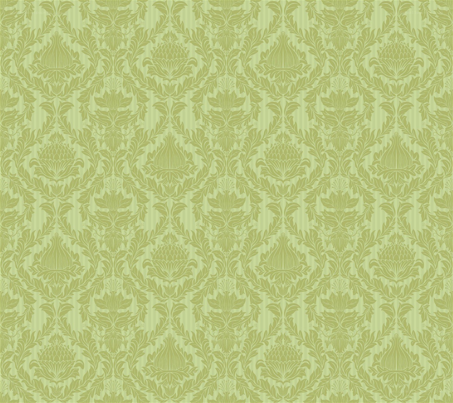 green damask pattern