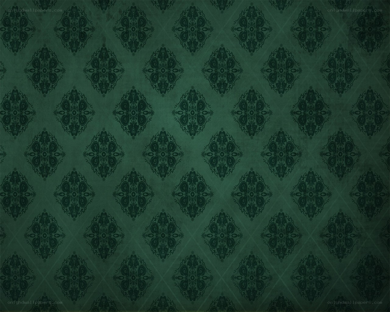 green damask pattern background