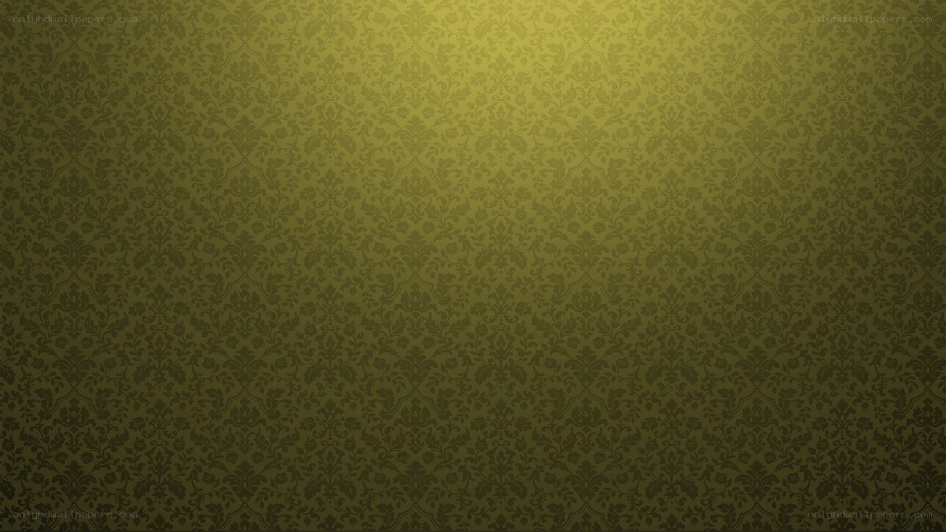 green damask pattern background