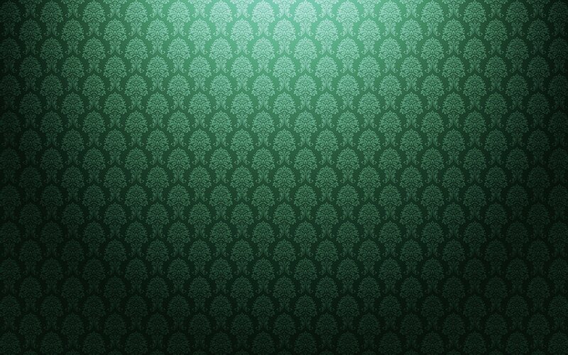 Green Damask Pattern — Calm, Digital Art