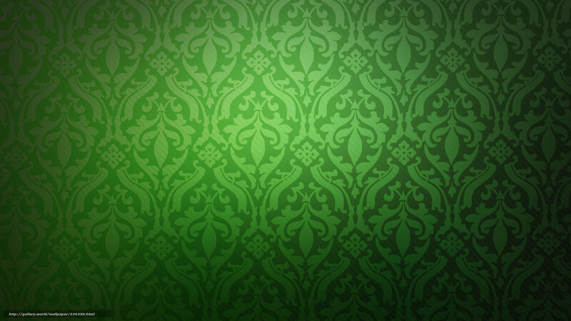 green damask pattern