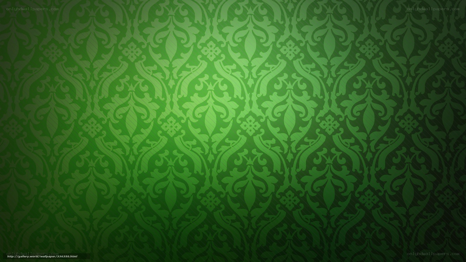 green damask pattern