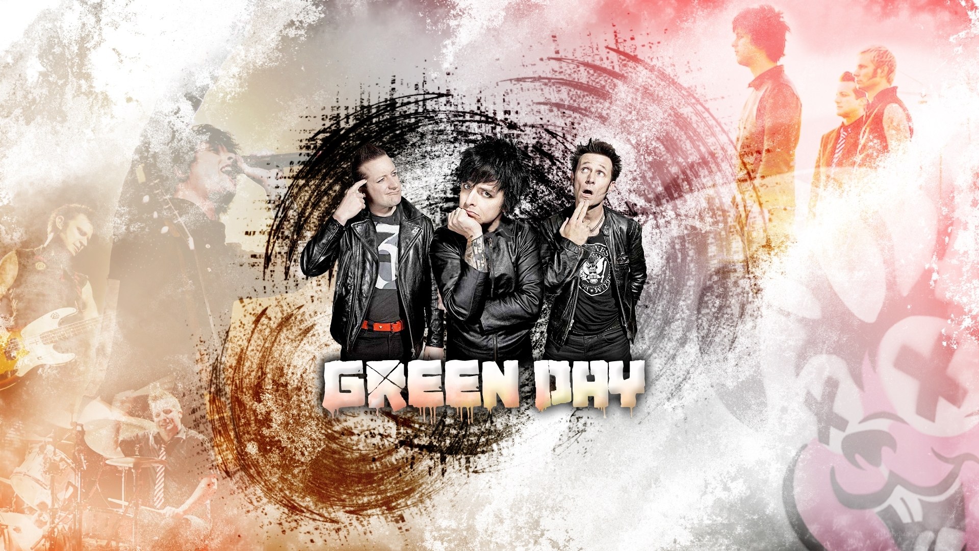 Green Day band collage