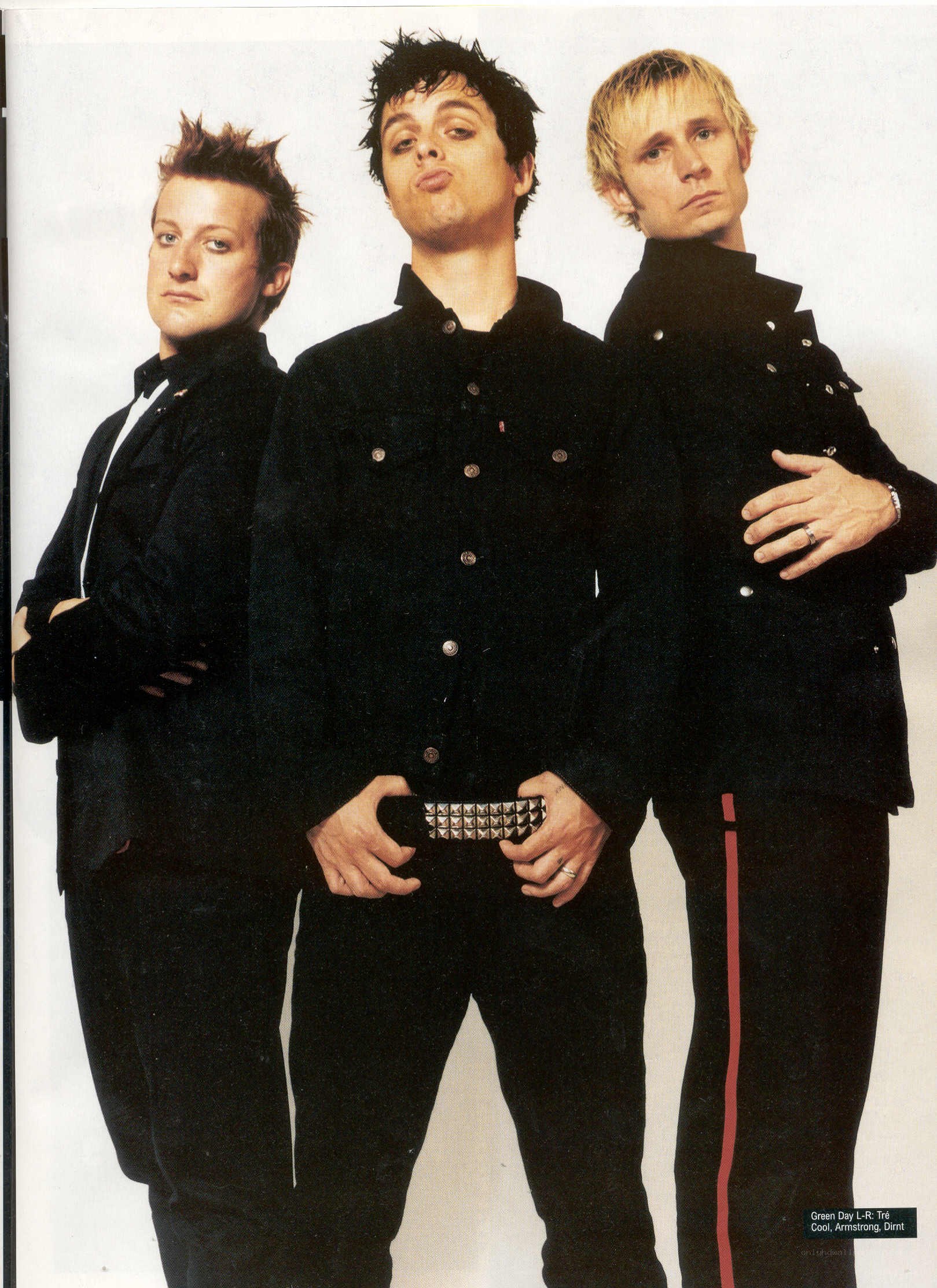 Green Day band members posing