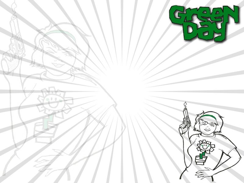 Green Day coloring page