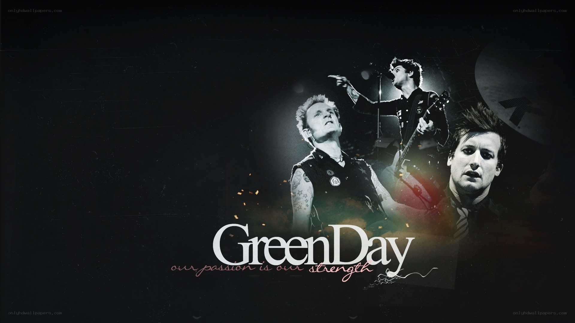 Green Day concert collage