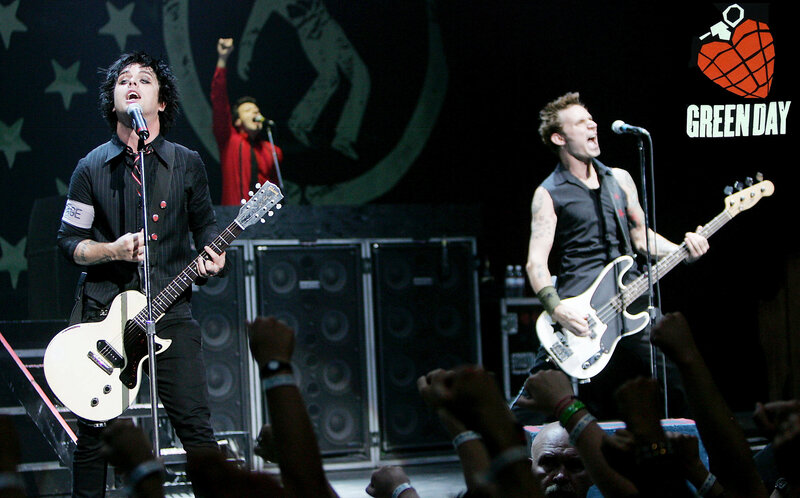 Green Day performing live