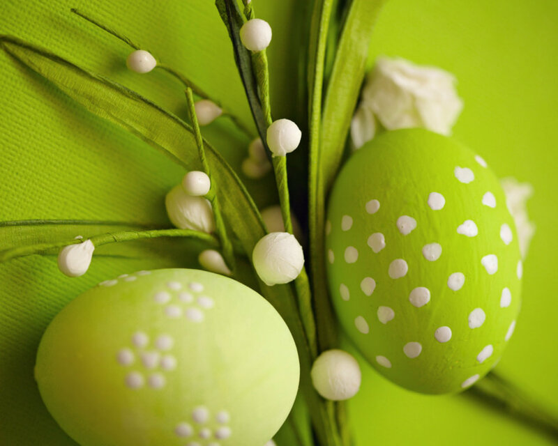 Green Decorated Eggs