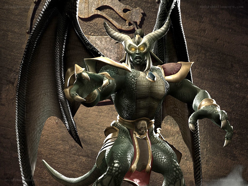green demon character with horns