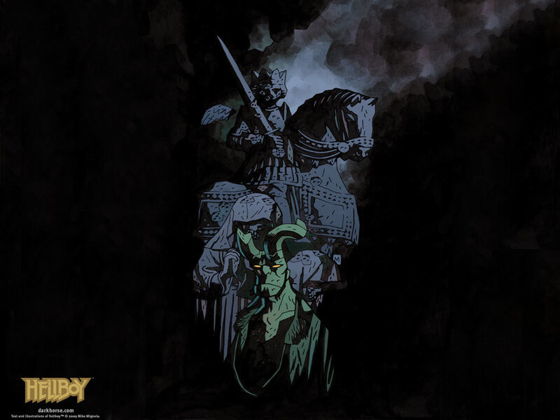 Green Demon with Horns — Black