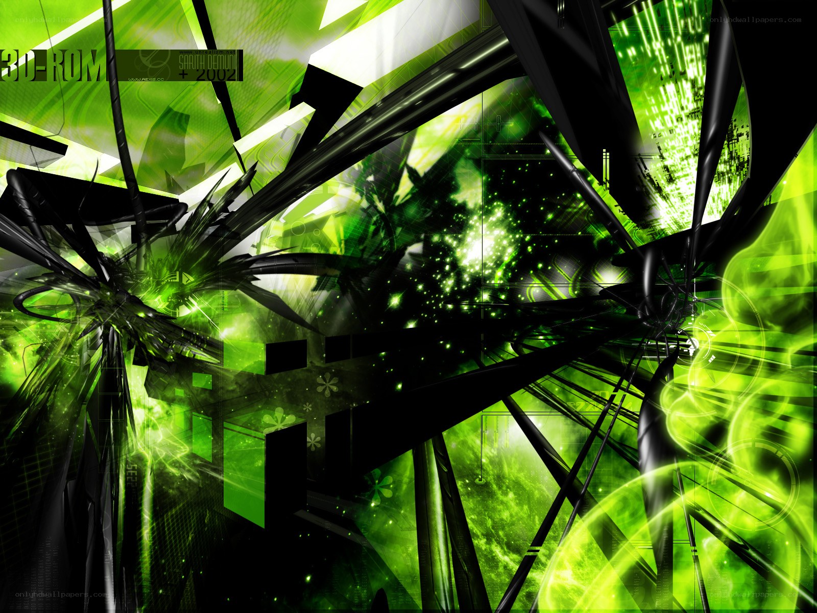 green digital abstract art