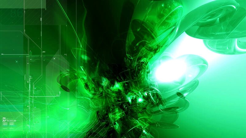 green digital abstract design