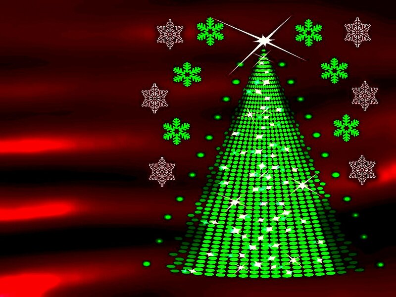Green Digital Christmas Tree