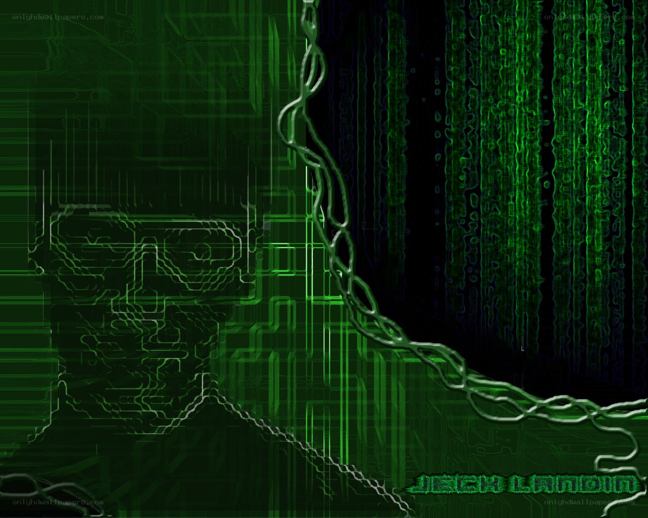 green digital circuit background