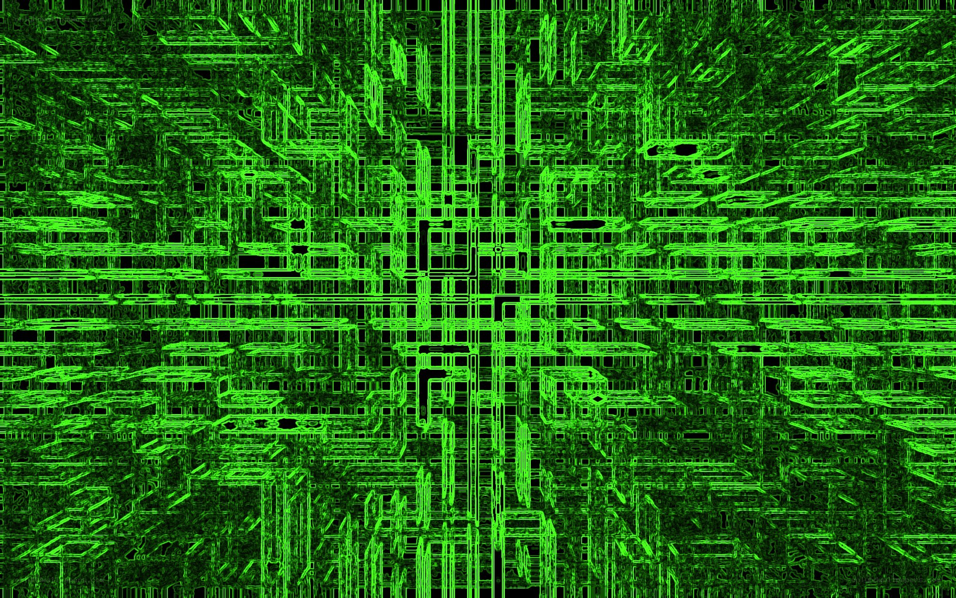 green digital circuit pattern