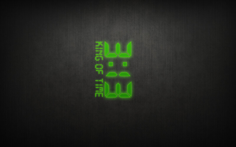 green digital clock display