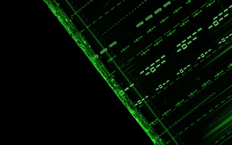 green digital code matrix